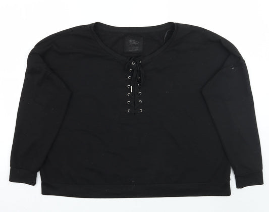 Womens UK Size 14 Love to lounge Black Pullover Jumper