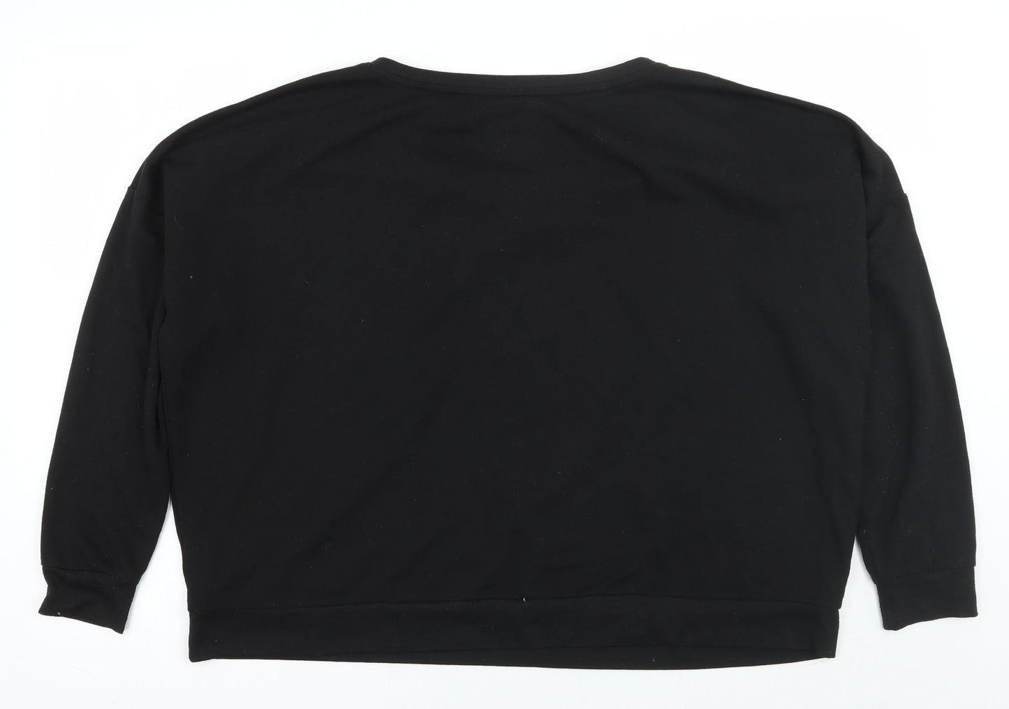 Womens UK Size 14 Love to lounge Black Pullover Jumper