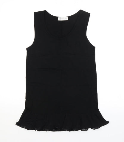 Womens UK Size  Preworn Black Basic Tank