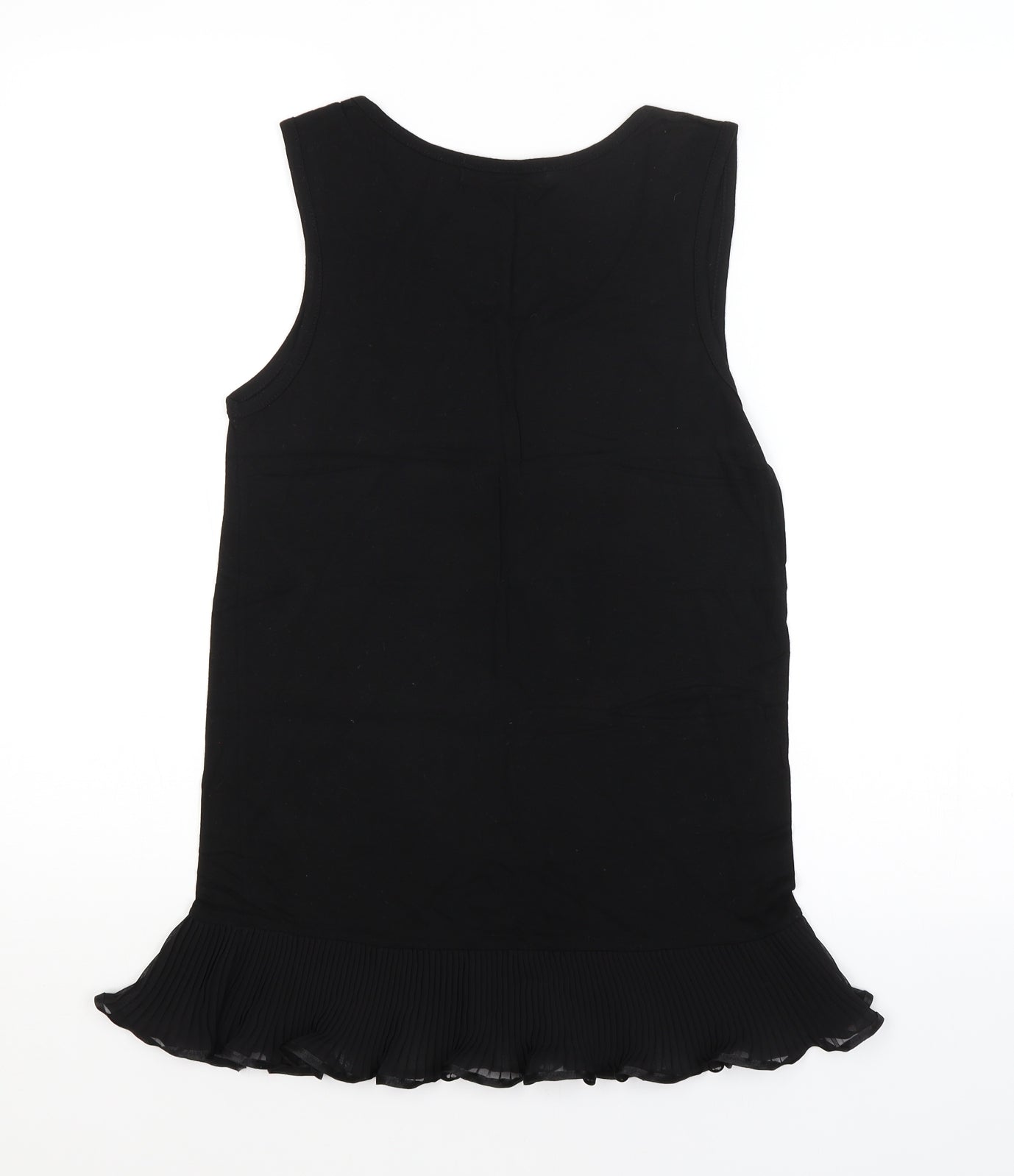 Womens UK Size  Preworn Black Basic Tank