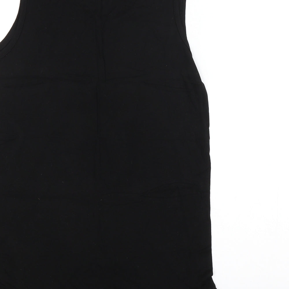 Womens UK Size  Preworn Black Basic Tank