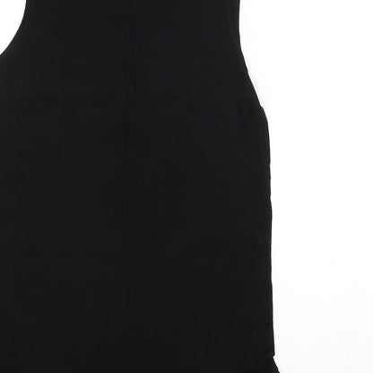 Womens UK Size  Preworn Black Basic Tank