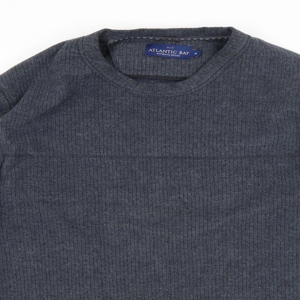Atlantic Bay Mens Grey   Pullover Jumper Size M