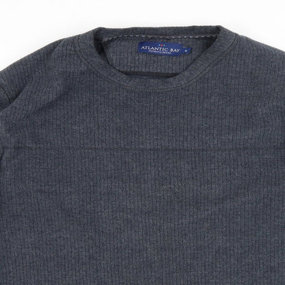 Atlantic Bay Mens Grey   Pullover Jumper Size M