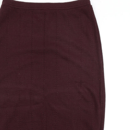 TRUWORTHS Womens Purple Argyle/Diamond  Straight & Pencil Skirt Size 8