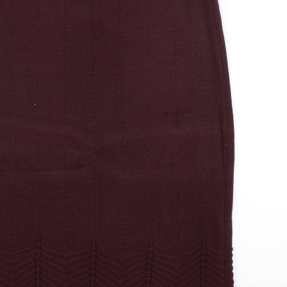 TRUWORTHS Womens Purple Argyle/Diamond  Straight & Pencil Skirt Size 8