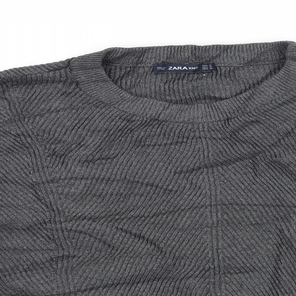 Womens UK Size S Zara Grey Pullover Jumper