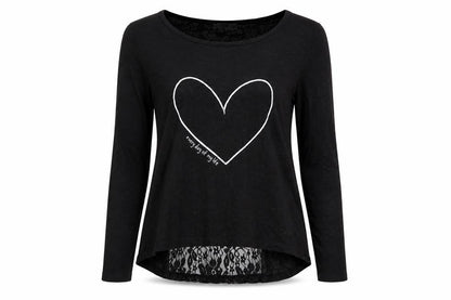 INSIDE Womens Black Floral  Pullover Jumper Size S