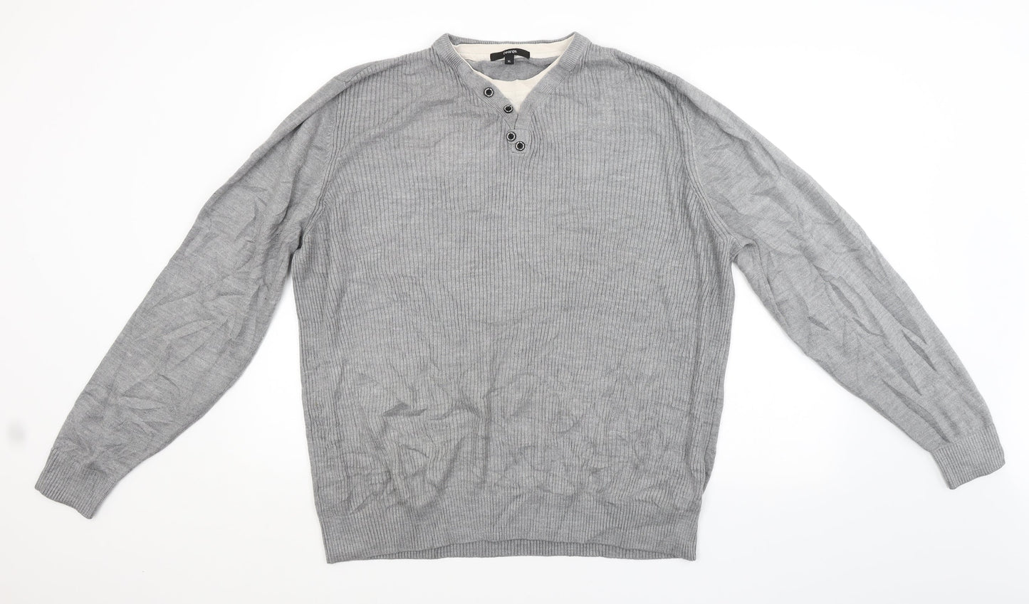 George Mens Grey   Pullover Jumper Size XL