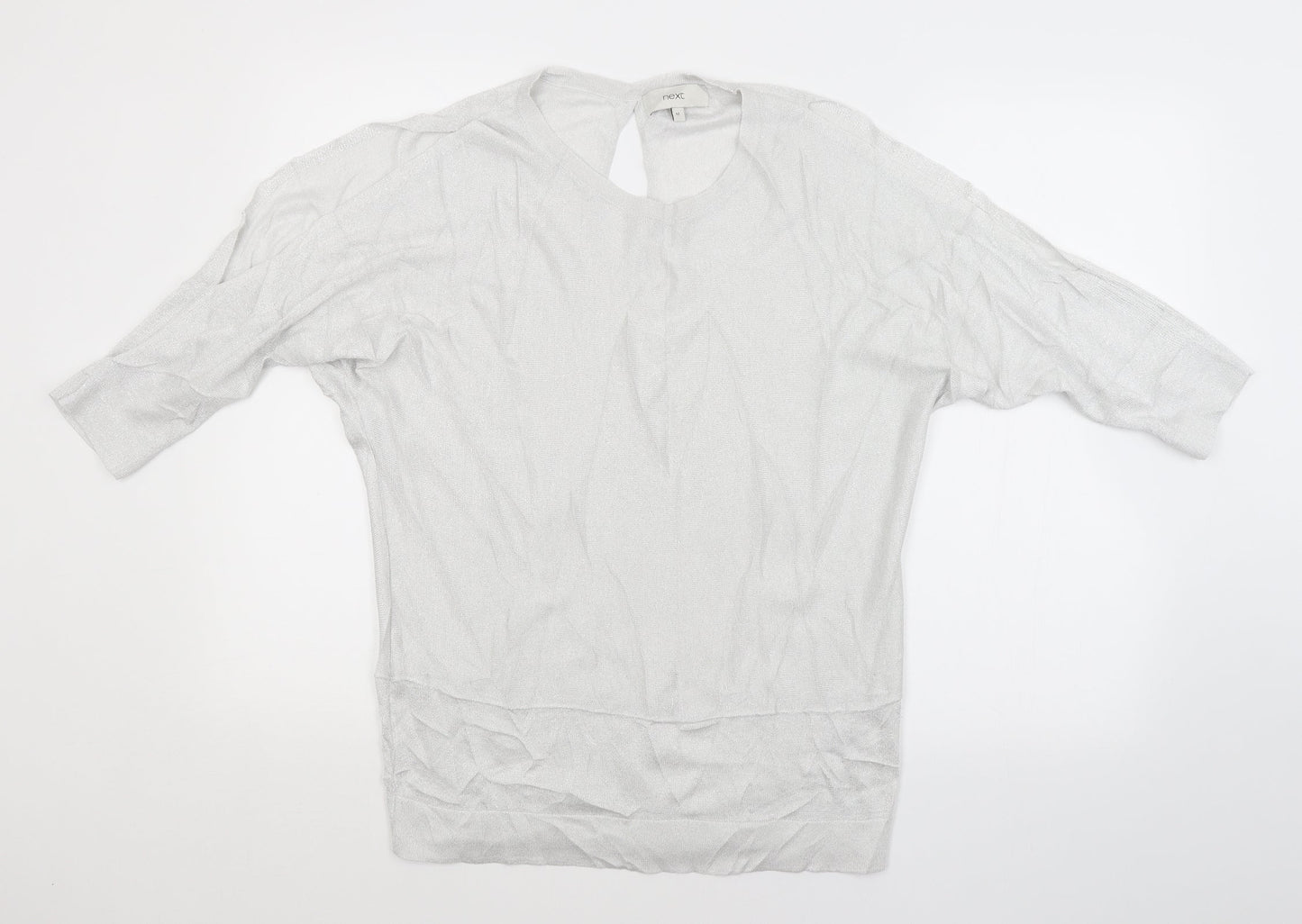 Womens UK Size 12 NEXT Silver Basic Blouse