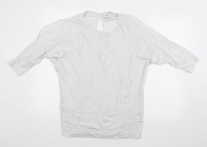 Womens UK Size 12 NEXT Silver Basic Blouse