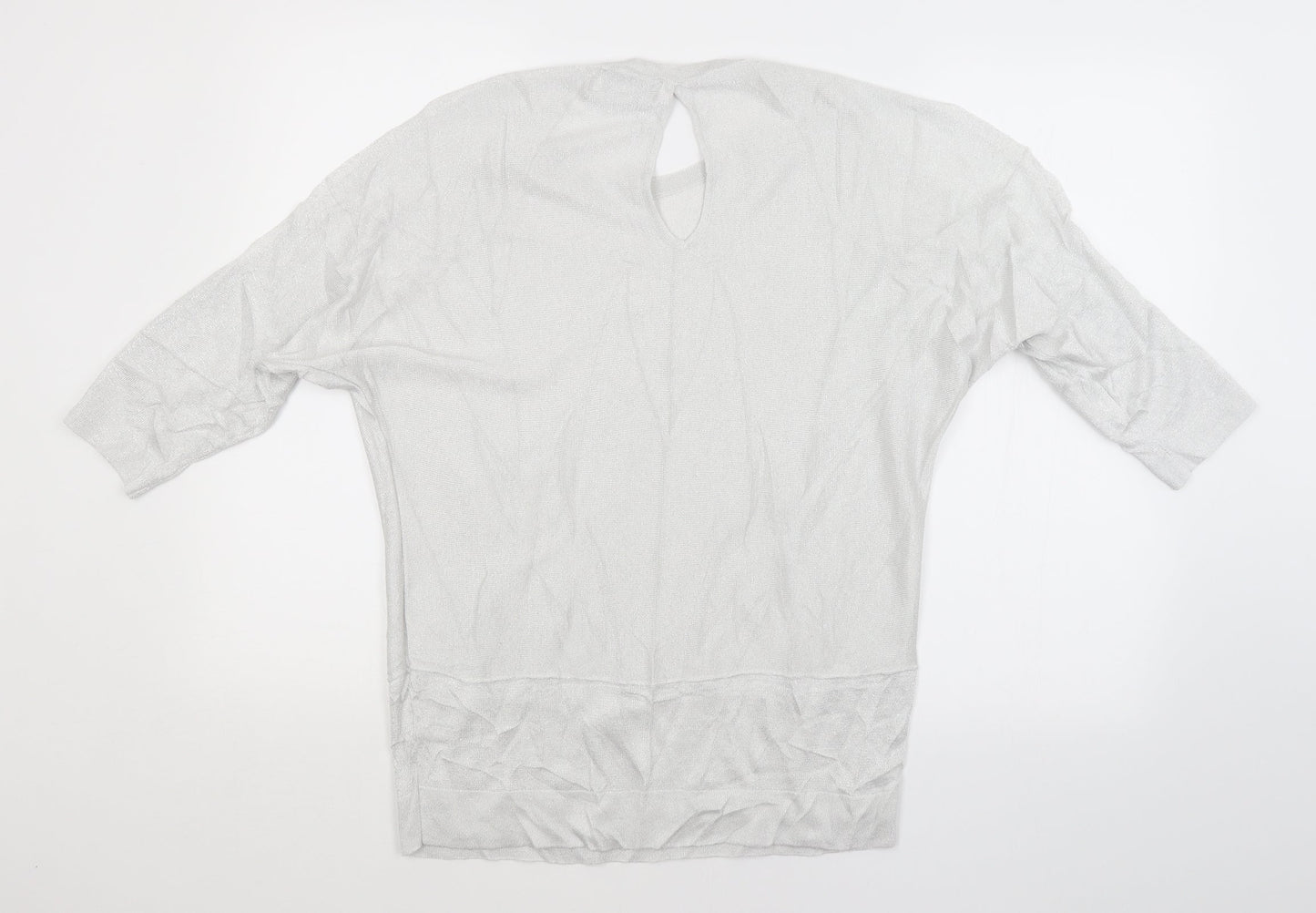 Womens UK Size 12 NEXT Silver Basic Blouse