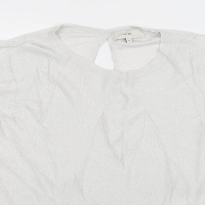 Womens UK Size 12 NEXT Silver Basic Blouse