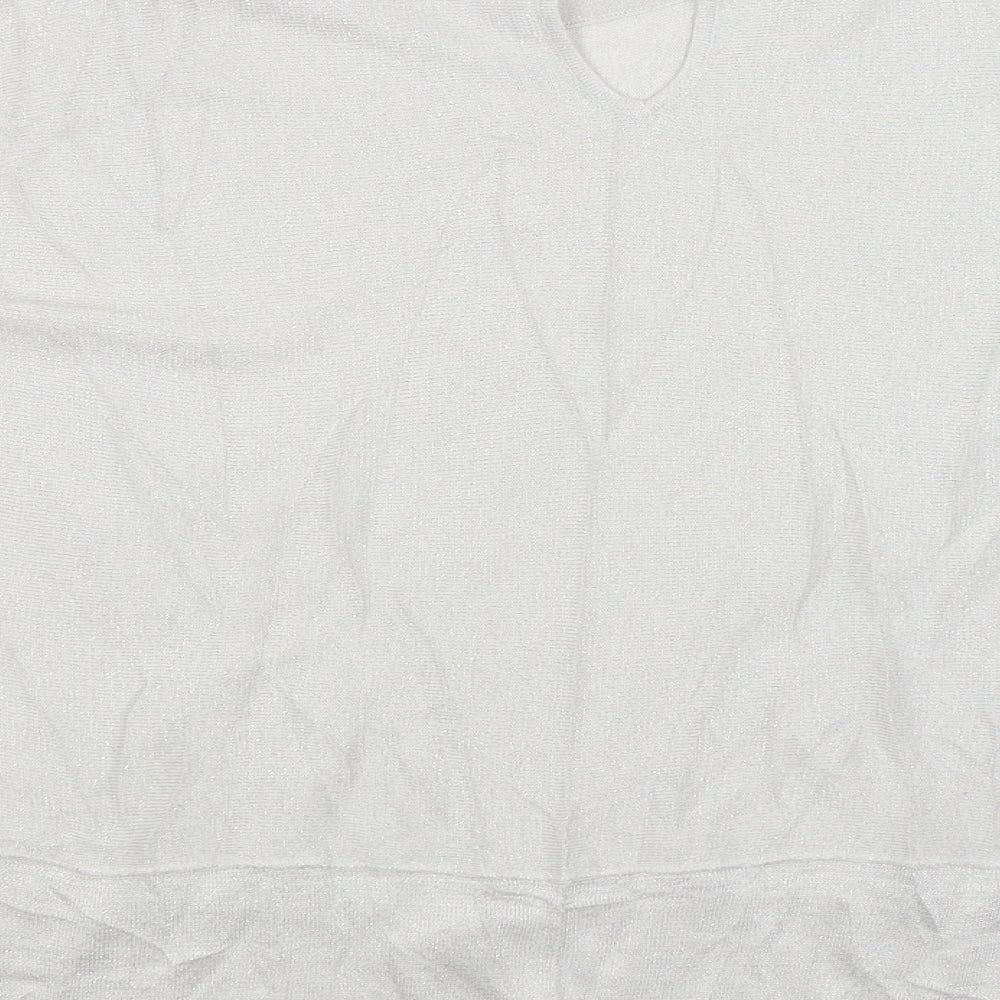 Womens UK Size 12 NEXT Silver Basic Blouse