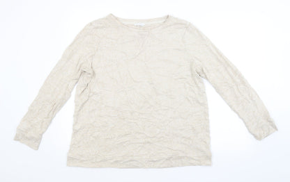 Womens UK Size 16 M&S Beige Pullover Jumper
