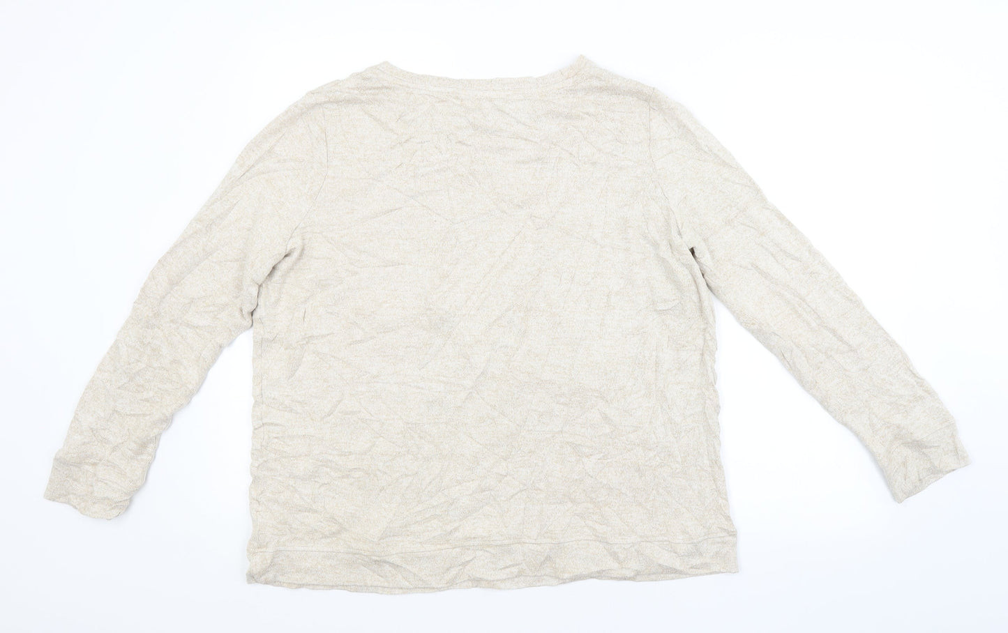 Womens UK Size 16 M&S Beige Pullover Jumper