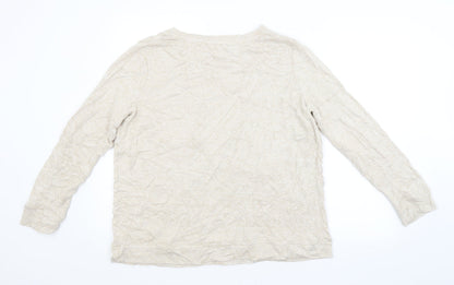 Womens UK Size 16 M&S Beige Pullover Jumper