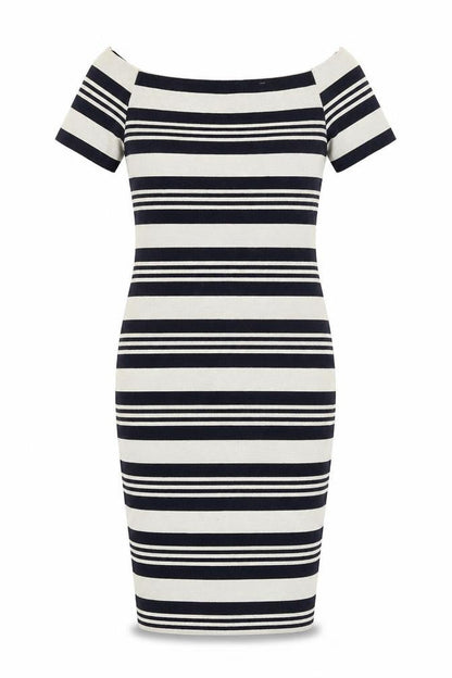 Topshop Womens Multicoloured Striped  Pencil Dress  Size 8