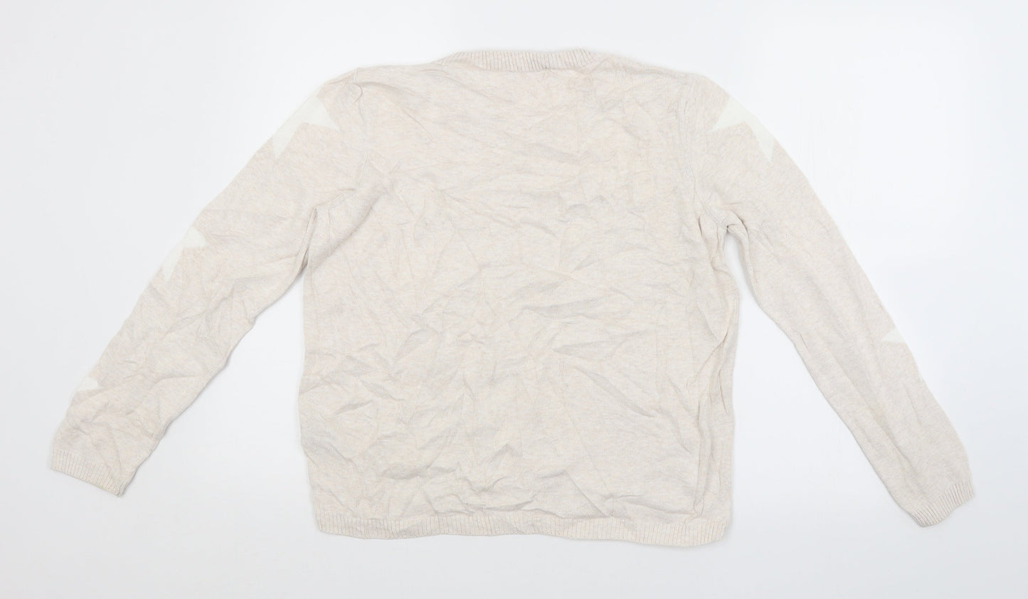 Womens UK Size 10 M&S Beige Pullover Jumper