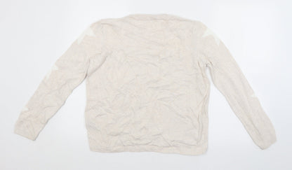 Womens UK Size 10 M&S Beige Pullover Jumper