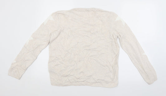 Womens UK Size 10 M&S Beige Pullover Jumper