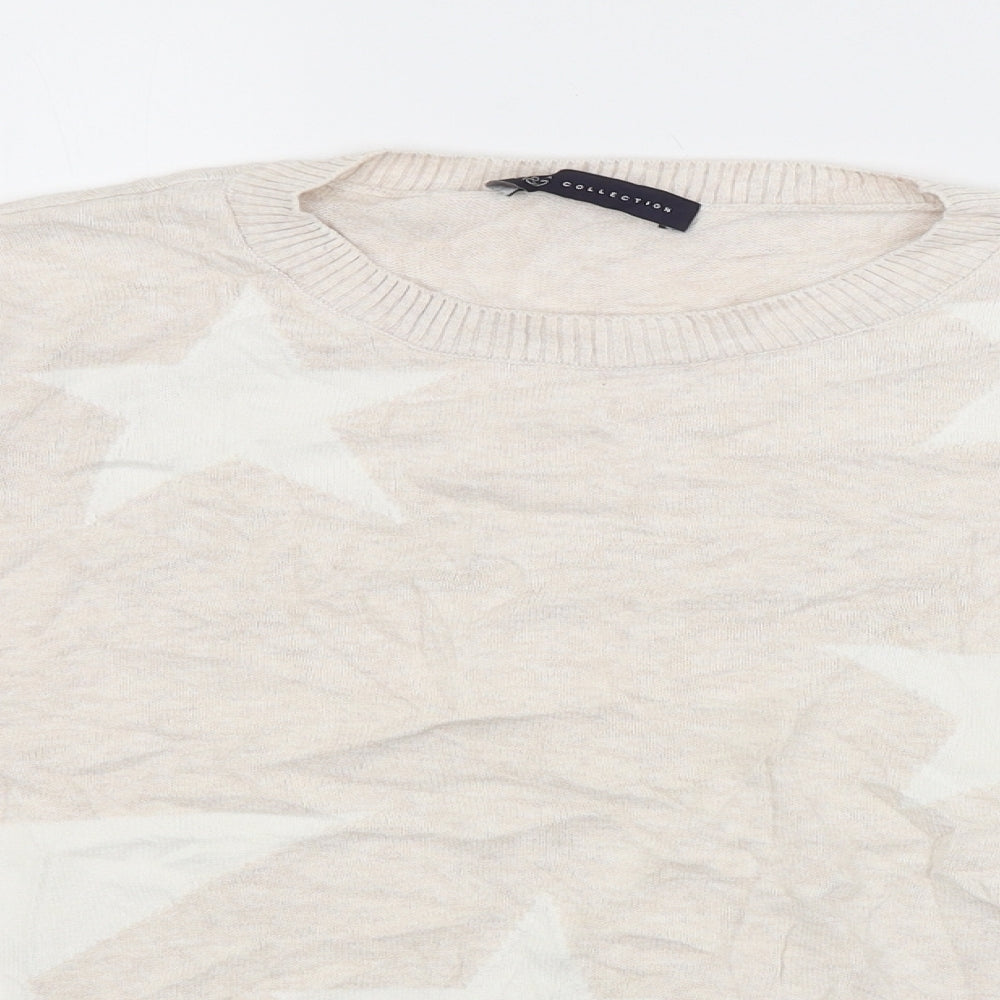 Womens UK Size 10 M&S Beige Pullover Jumper