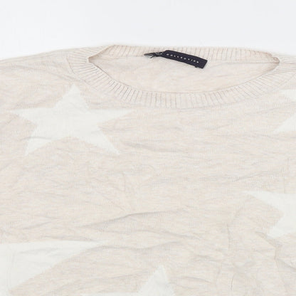 Womens UK Size 10 M&S Beige Pullover Jumper