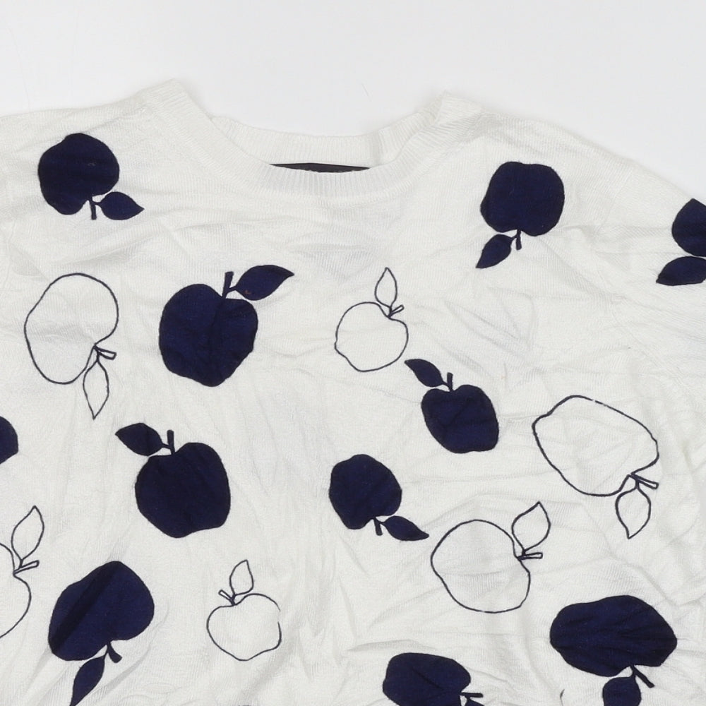 Womens UK Size 8 M&S White Pullover Jumper
