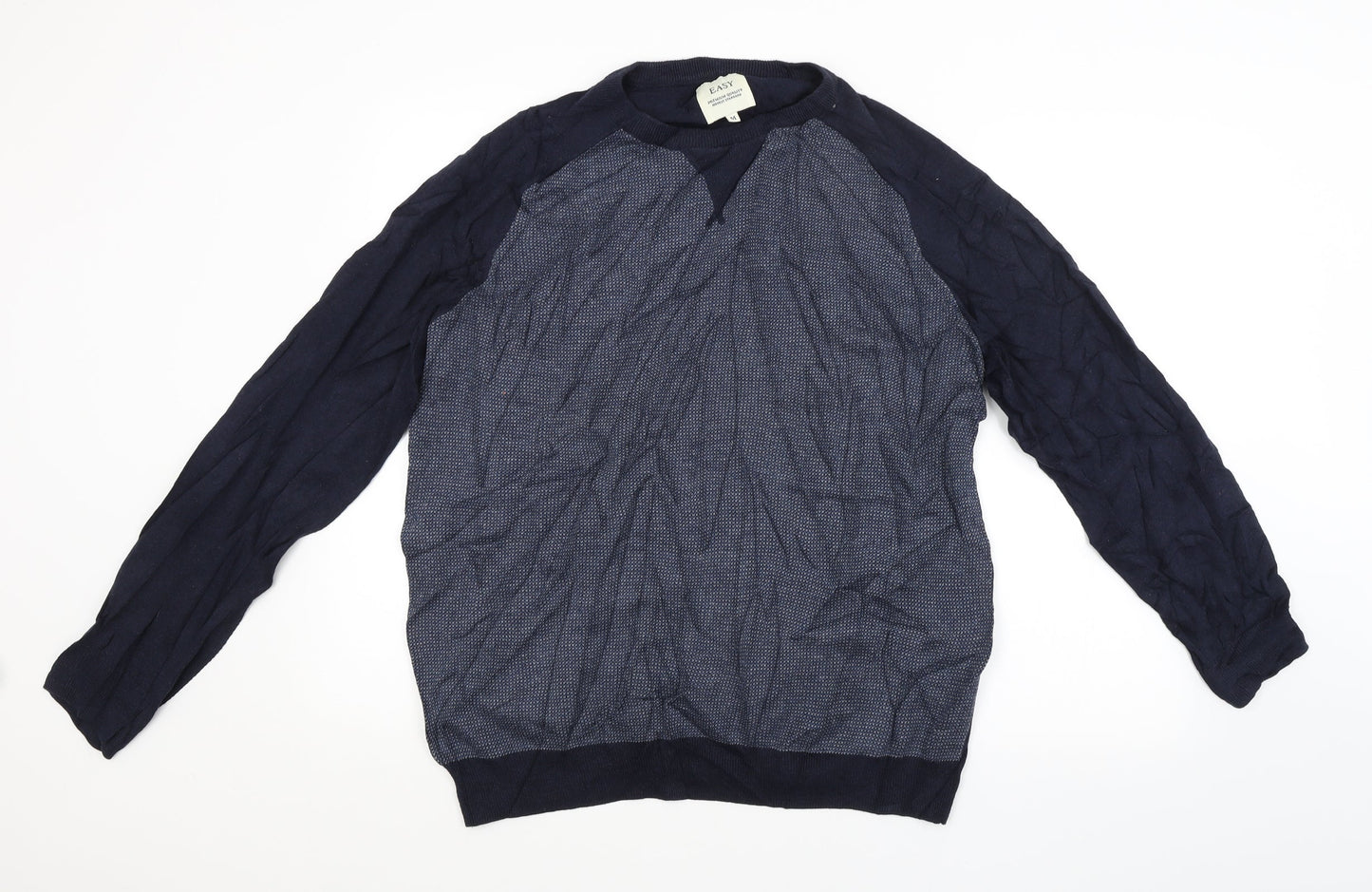 Easy Mens Blue   Pullover Jumper Size M
