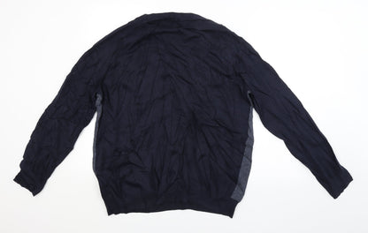 Easy Mens Blue   Pullover Jumper Size M