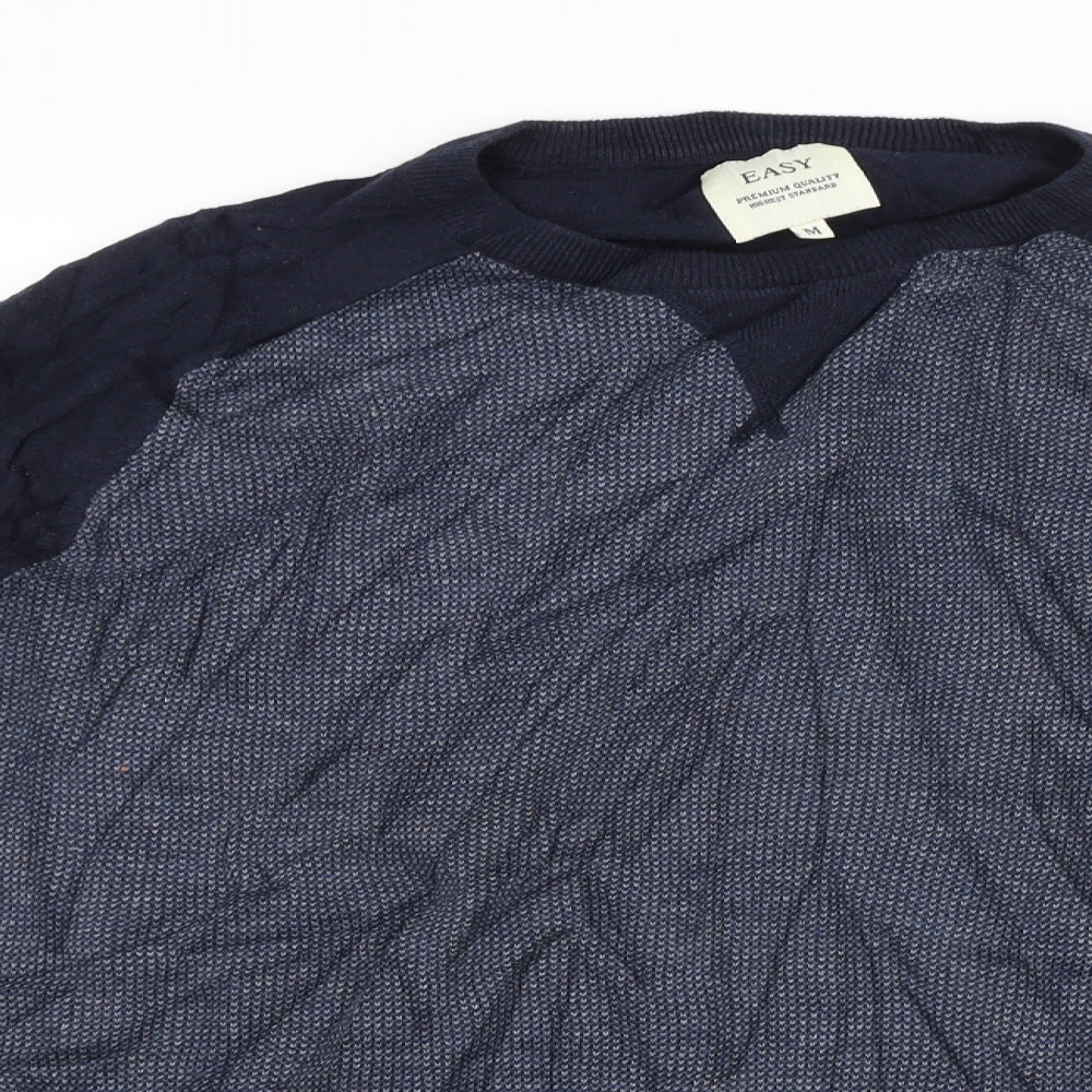 Easy Mens Blue   Pullover Jumper Size M