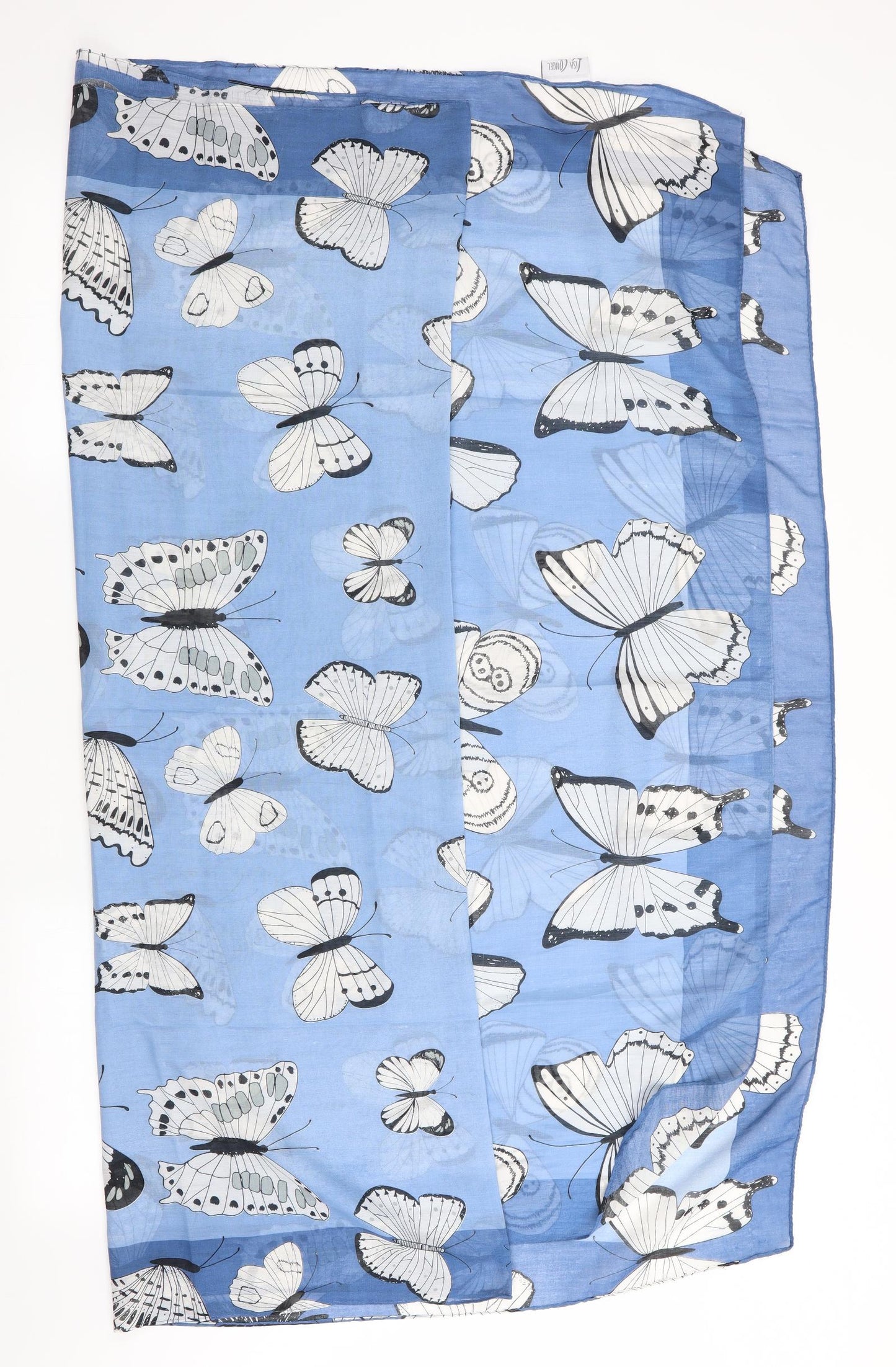 Lisa Angel Womens Blue Animal Print   Shawl/Wrap   - Butterflies print