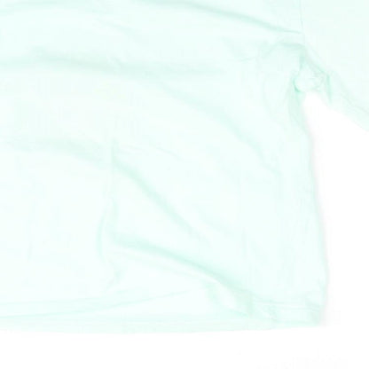 Preworn Girls Green Solid   Pyjama Top   - Avo Great Day