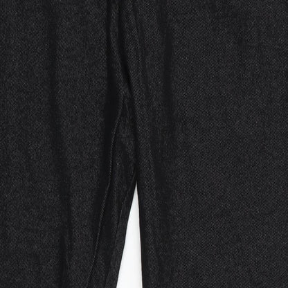 Select Womens Black   Cropped Trousers Size M L25 in - Side Zip