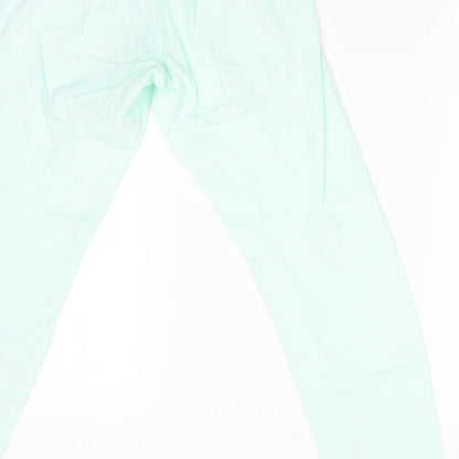 Preworn Girls Green Solid   Pyjama Pants