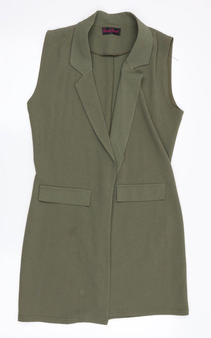 Candy Crush Womens Green   Gilet Waistcoat Size 8  - Longline Waistcoat Style