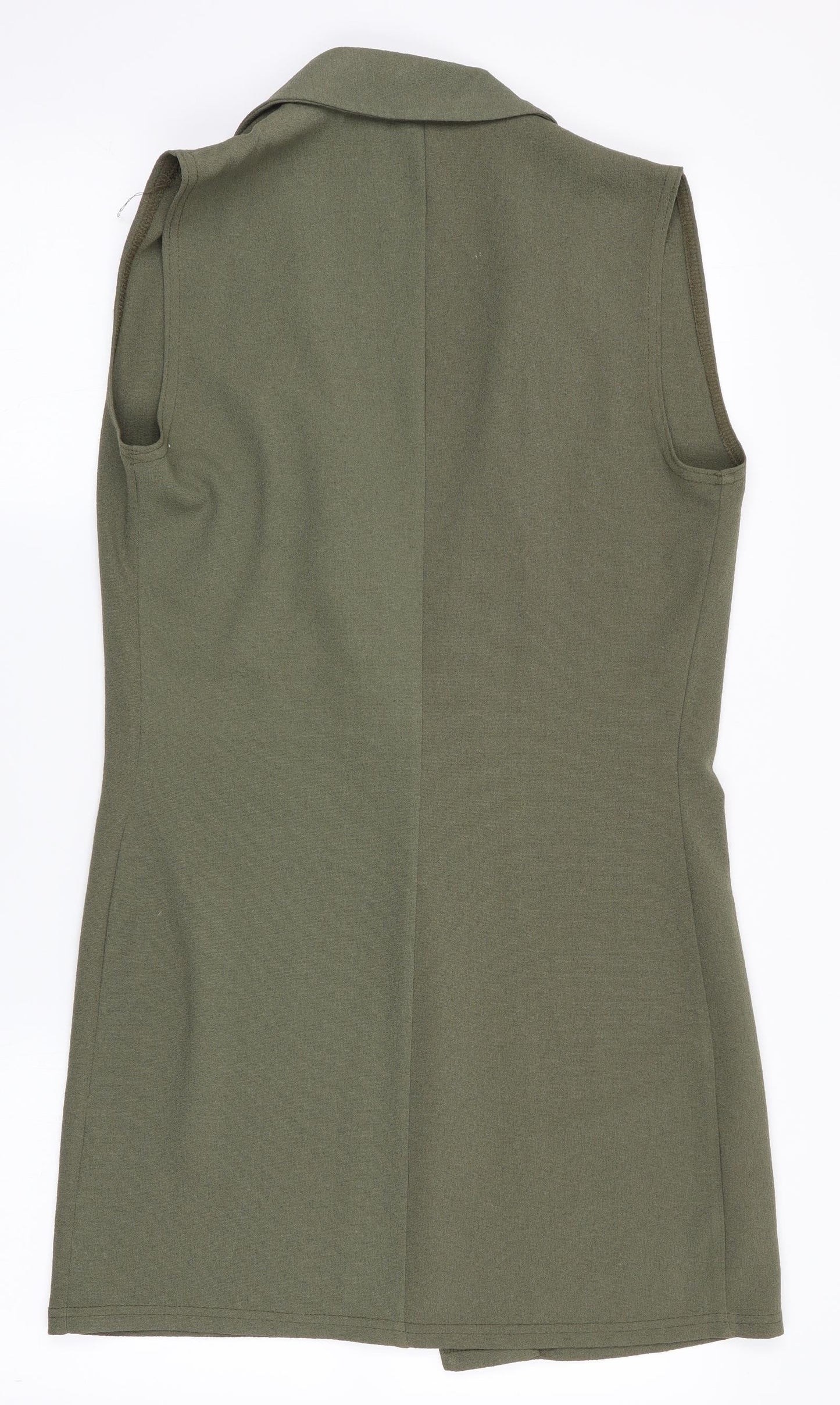 Candy Crush Womens Green   Gilet Waistcoat Size 8  - Longline Waistcoat Style