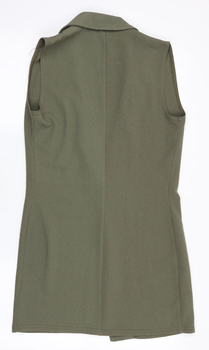 Candy Crush Womens Green   Gilet Waistcoat Size 8  - Longline Waistcoat Style