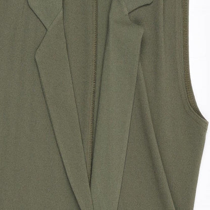 Candy Crush Womens Green   Gilet Waistcoat Size 8  - Longline Waistcoat Style