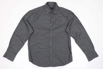 Mens UK Size M NEXT Grey  Button-Up Long Sleeve Casual Shirt