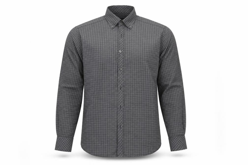 Mens UK Size M NEXT Grey  Button-Up Long Sleeve Casual Shirt