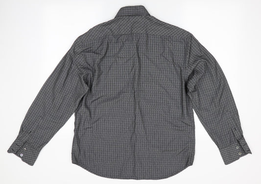 Mens UK Size M NEXT Grey  Button-Up Long Sleeve Casual Shirt