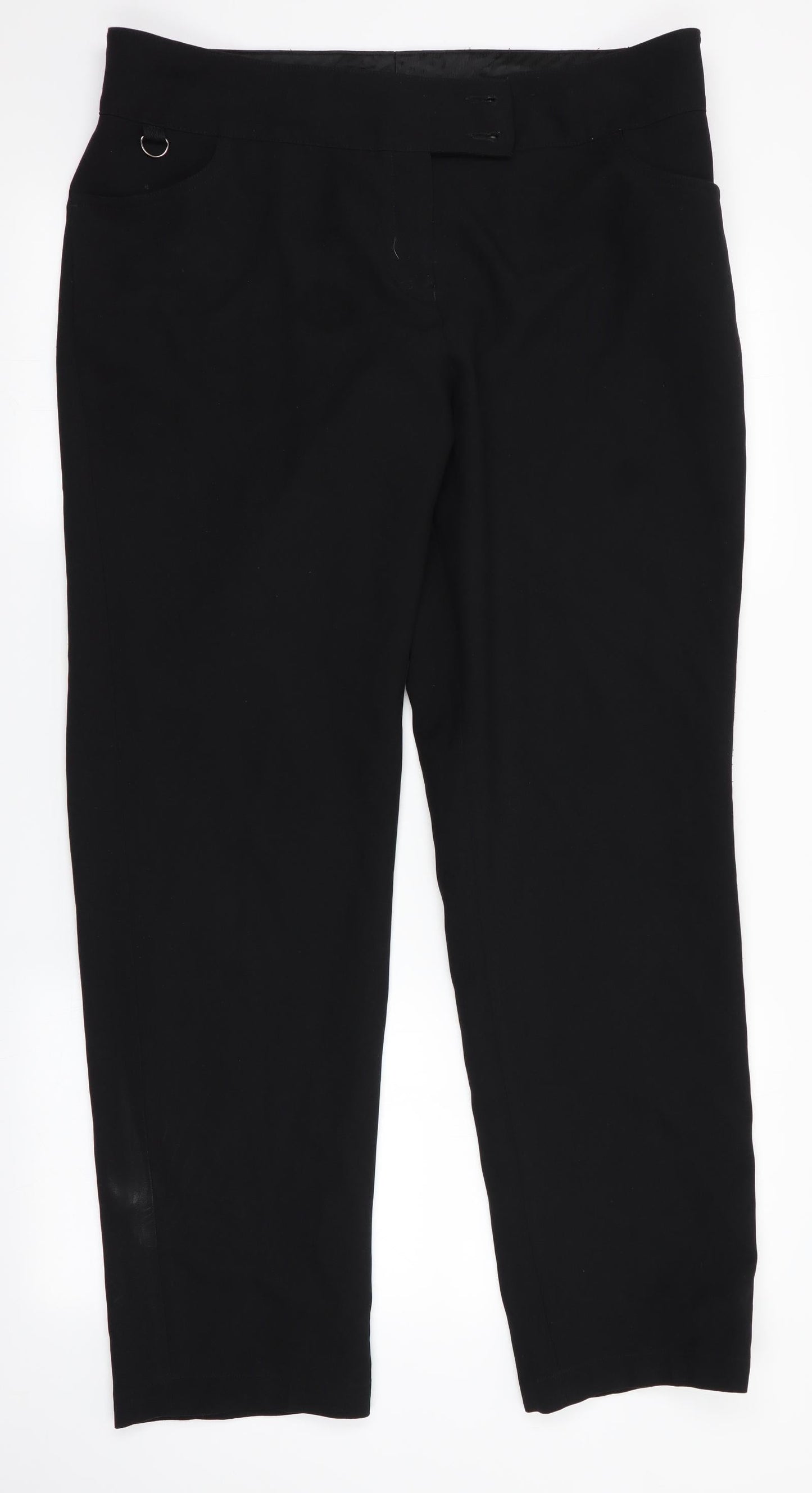 Womens UK Size 16 Club Class Regular Fit  Black Trousers