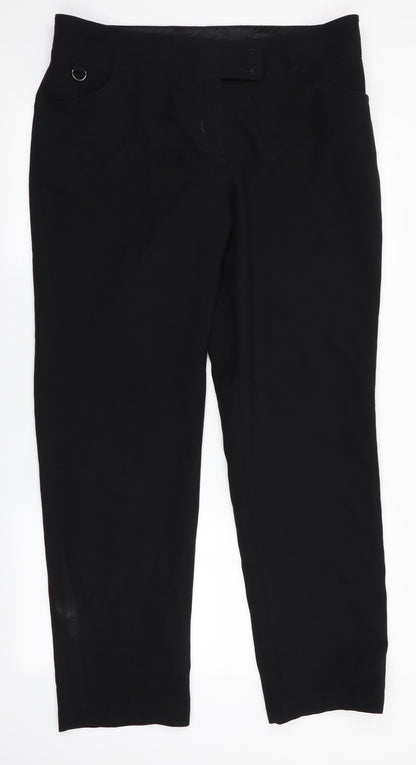 Womens UK Size 16 Club Class Regular Fit  Black Trousers