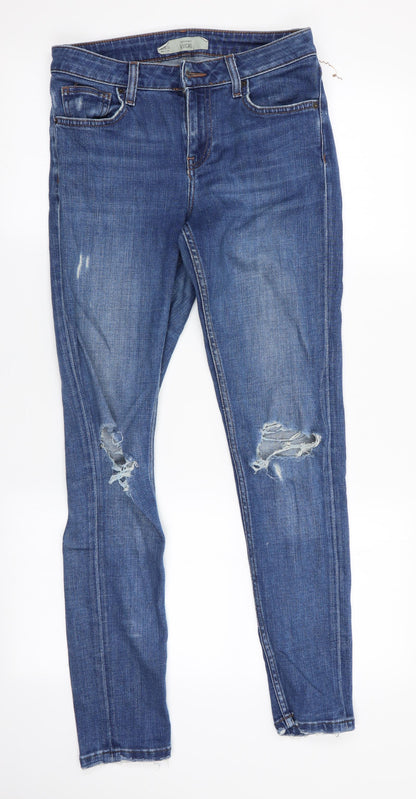 Mens UK Size 26 in Topshop Slim Fit Straight Blue Jeans