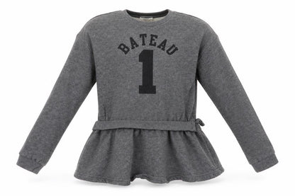 After a long time you will Girls Grey   Pullover Sweatshirt Size 11-12 Years  - Bateau 1