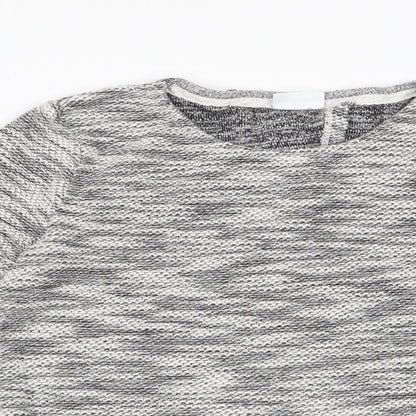 Florence and Fred Girls Grey   Pullover Jumper Size 10-11 Years  - Subtle glitter effect & back lace details