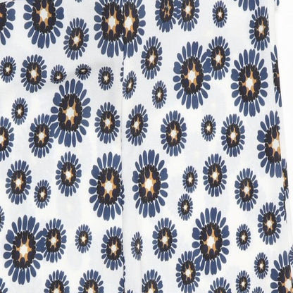 Talco Womens Blue Floral  Jumpsuit One-Piece Size S L25 in