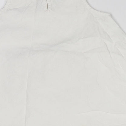 Preworn Girls White Animal Print  A-Line