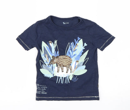 TU Boys Blue   Basic T-Shirt Size 18-24 Months
